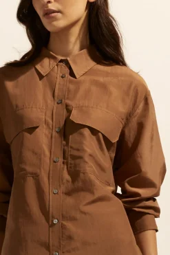 zoe kratzmann Tops|Abroad Top-Caramel