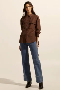 zoe kratzmann Tops|Abroad Top-Chocolate