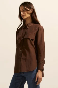 zoe kratzmann Tops|Abroad Top-Chocolate