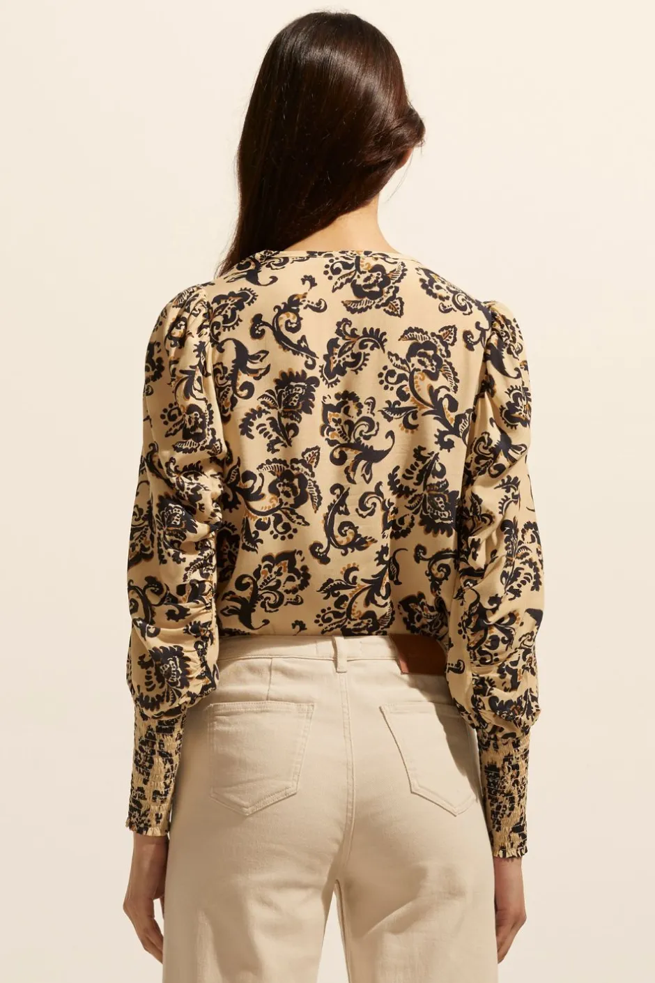 zoe kratzmann Tops|Beam Top-Ochre Floral