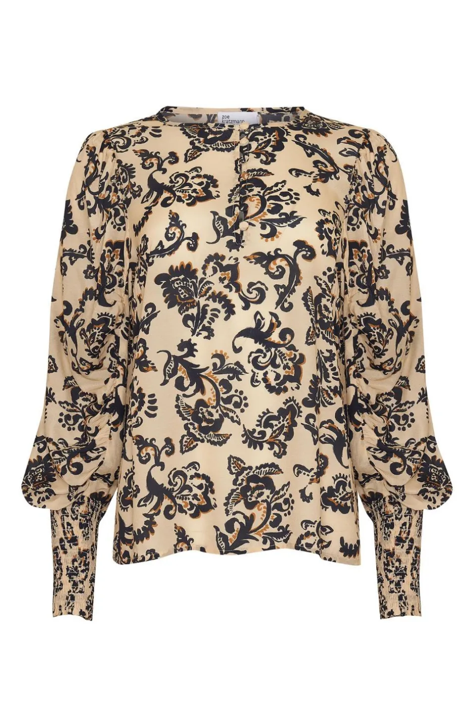 zoe kratzmann Tops|Beam Top-Ochre Floral