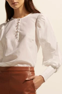 zoe kratzmann Tops|Beam Top-Porcelain