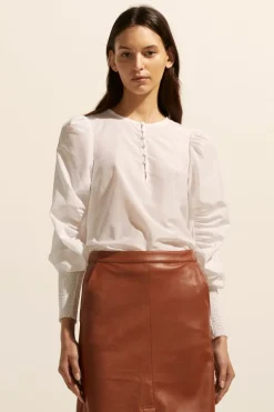 zoe kratzmann Tops|Beam Top-Porcelain