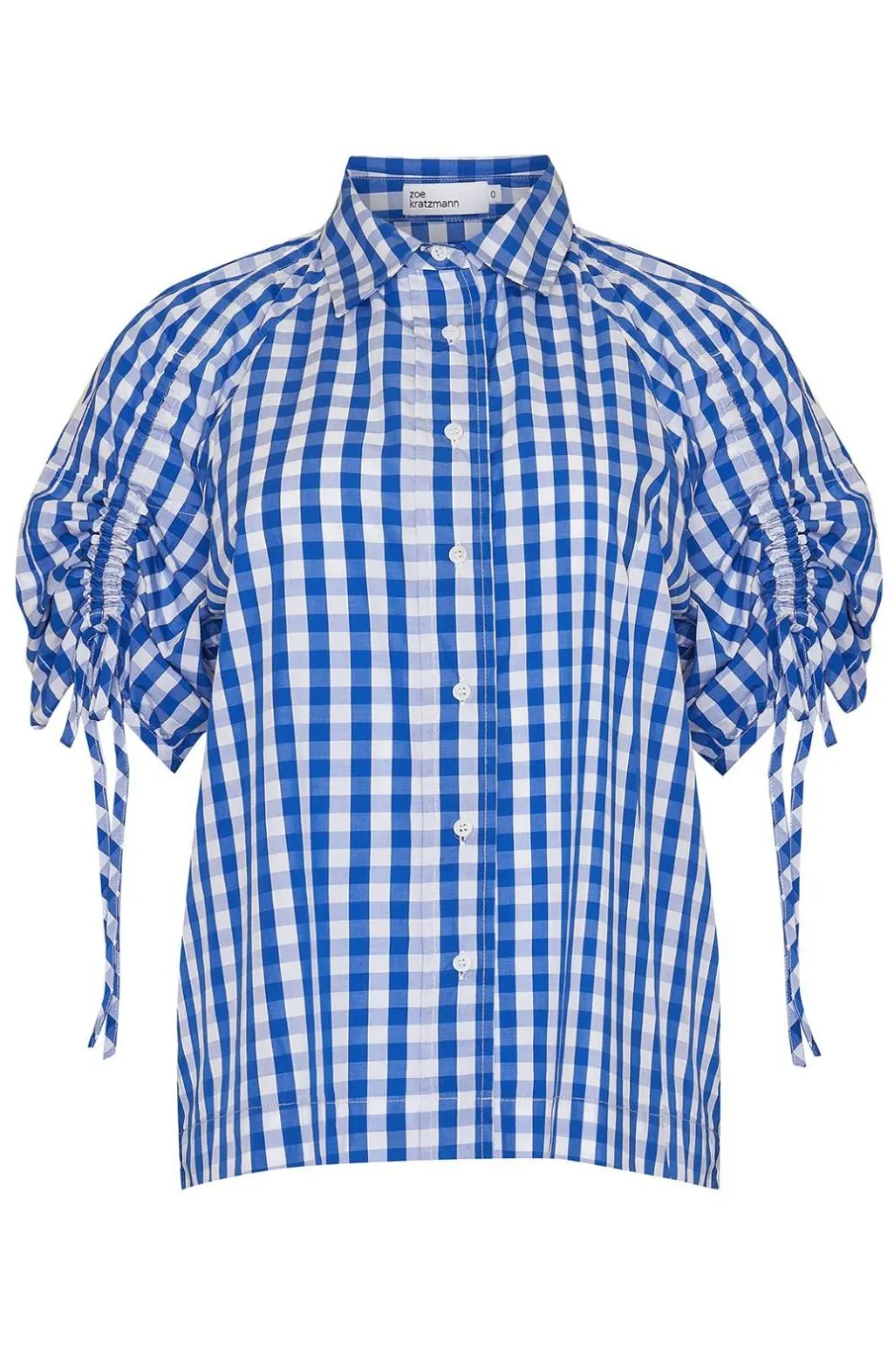 zoe kratzmann Tops|Bond Top-Azure Gingham Check