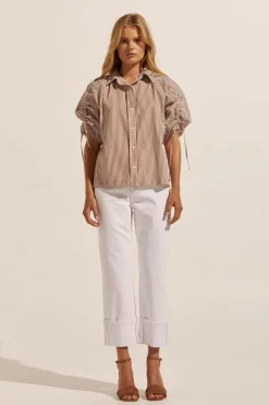 zoe kratzmann Tops|Bond Top-Cafe Stripe