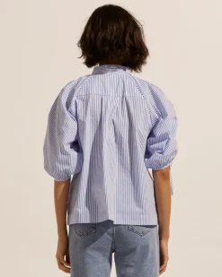 zoe kratzmann Tops|Bond Top-Ocean Stripe