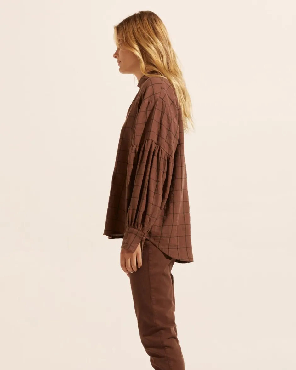 zoe kratzmann Tops|Bounty Top-Chocolate Check