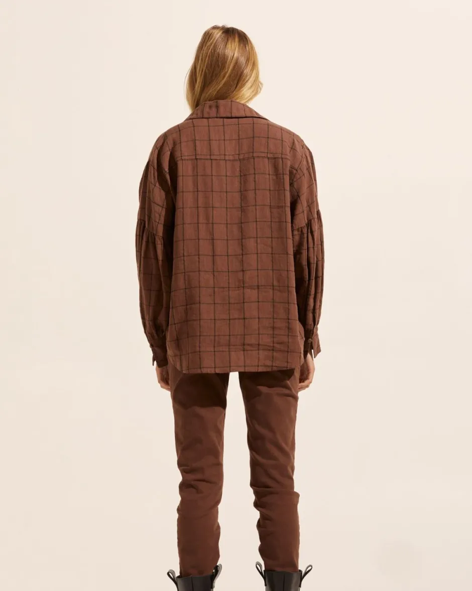 zoe kratzmann Tops|Bounty Top-Chocolate Check