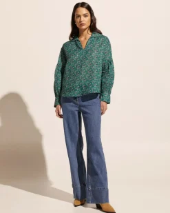 zoe kratzmann Tops|Bounty Top-Juniper Floral
