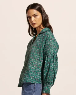 zoe kratzmann Tops|Bounty Top-Juniper Floral