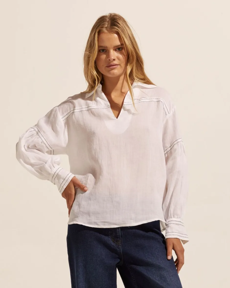 zoe kratzmann Tops|Bounty Top-Porcelain