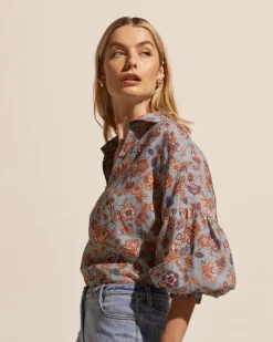 zoe kratzmann Tops|Bounty Top-Sardine Paisley