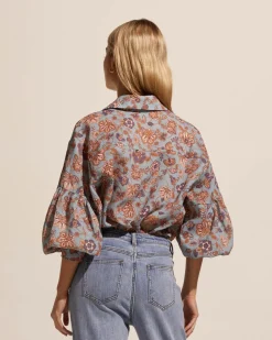 zoe kratzmann Tops|Bounty Top-Sardine Paisley