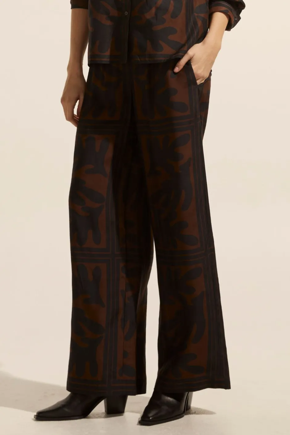zoe kratzmann Bottoms|Breeze Pant-Choc Frond