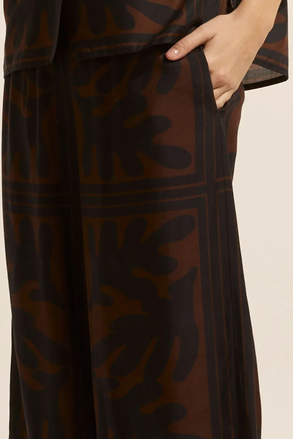 zoe kratzmann Bottoms|Breeze Pant-Choc Frond