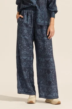 zoe kratzmann Bottoms|Breeze Pant-Indigo Mosaic
