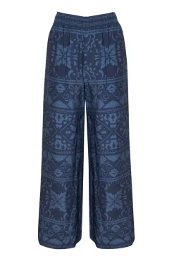 zoe kratzmann Bottoms|Breeze Pant-Indigo Mosaic