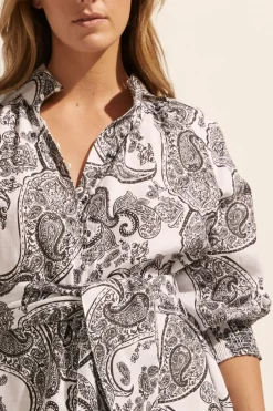 zoe kratzmann Dresses|Cater Dress-Black Paisley