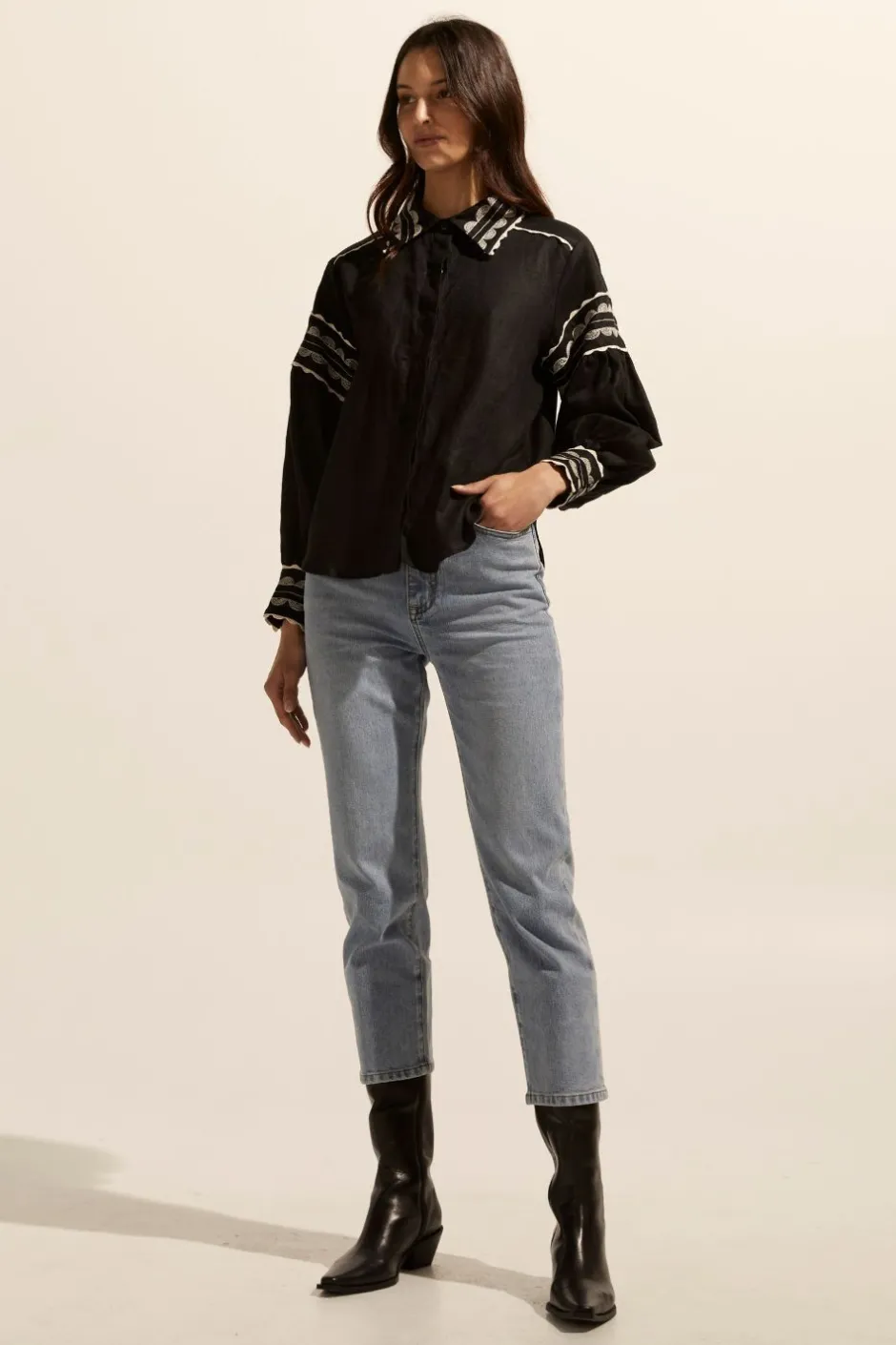 zoe kratzmann Tops|Coax Top-Black