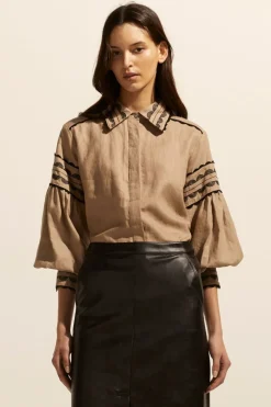 zoe kratzmann Tops|Coax Top-Stone