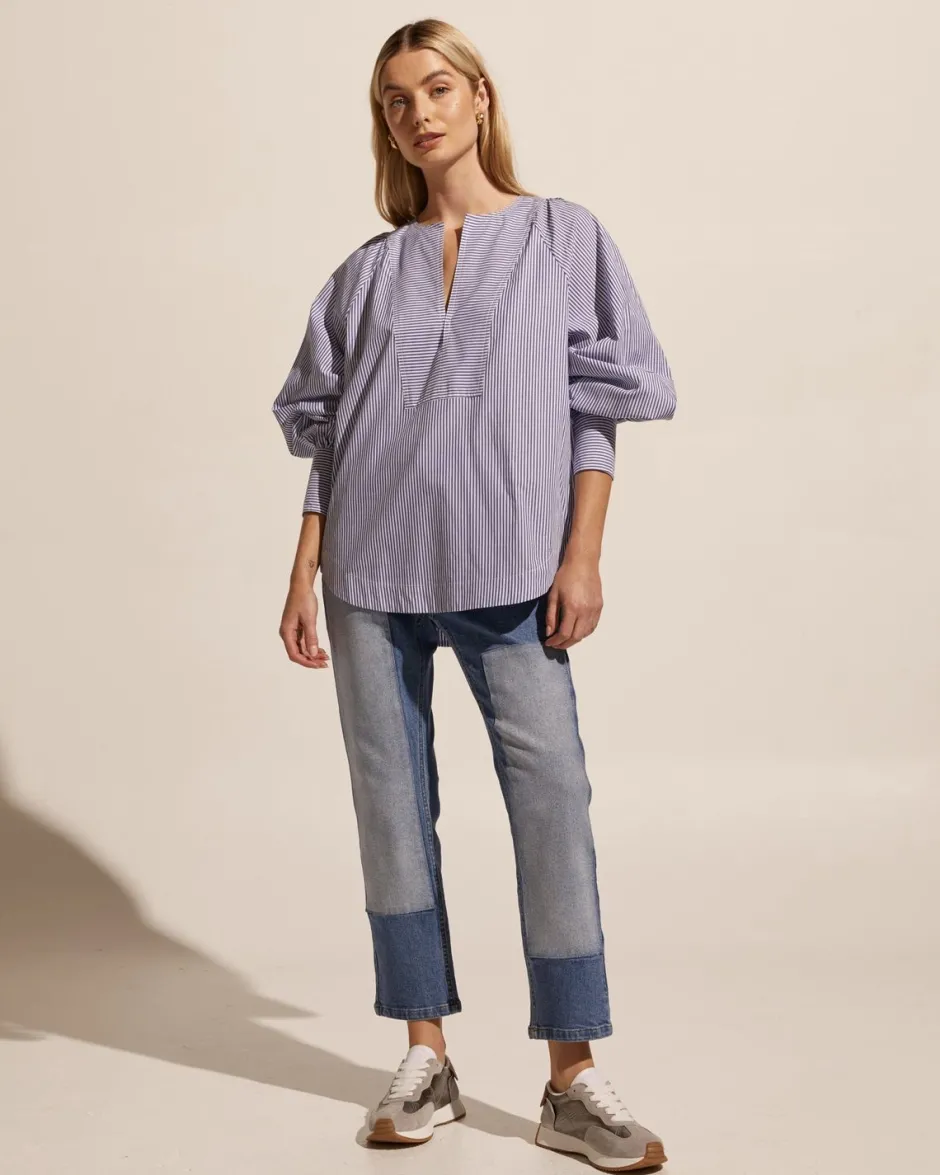 zoe kratzmann Tops|Collude Top-Navy Stripe