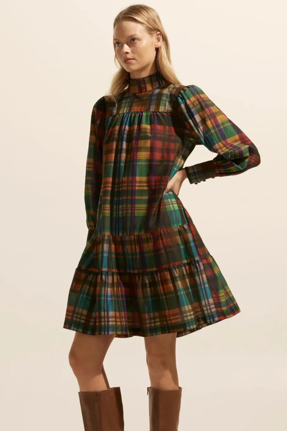 zoe kratzmann Dresses|Confide Dress-Kaleidoscope Check