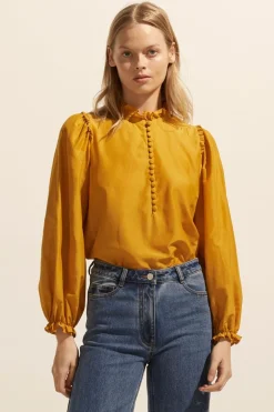 zoe kratzmann Tops|Context Top-Ochre