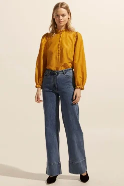 zoe kratzmann Tops|Context Top-Ochre
