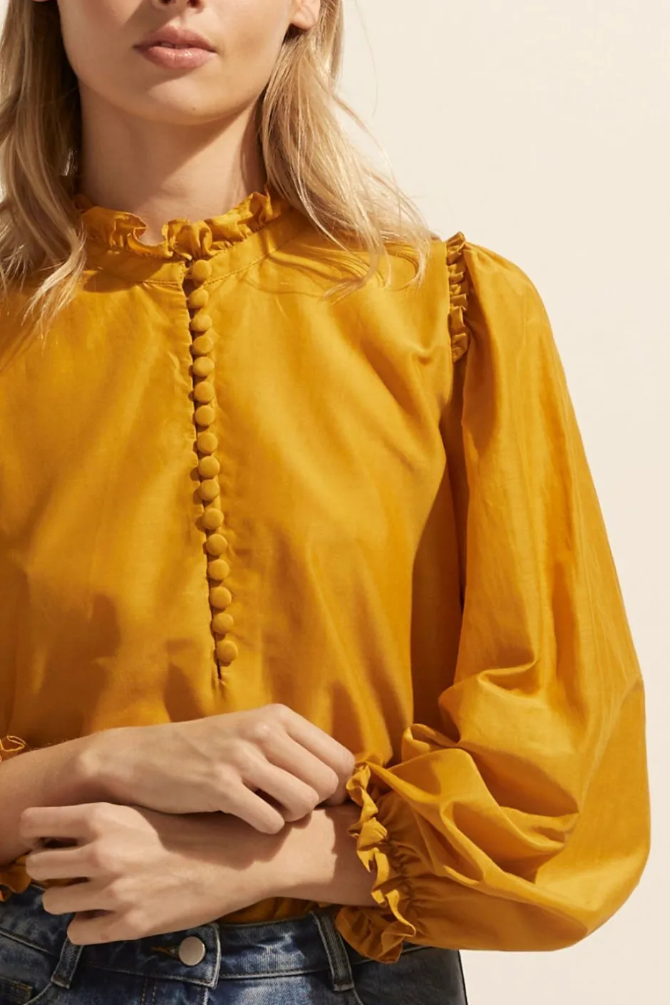 zoe kratzmann Tops|Context Top-Ochre