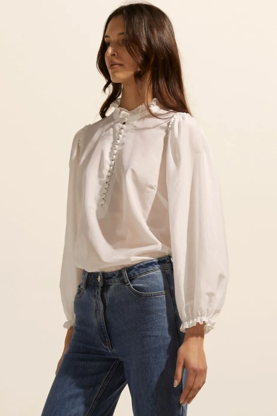 zoe kratzmann Tops|Context Top-Porcelain