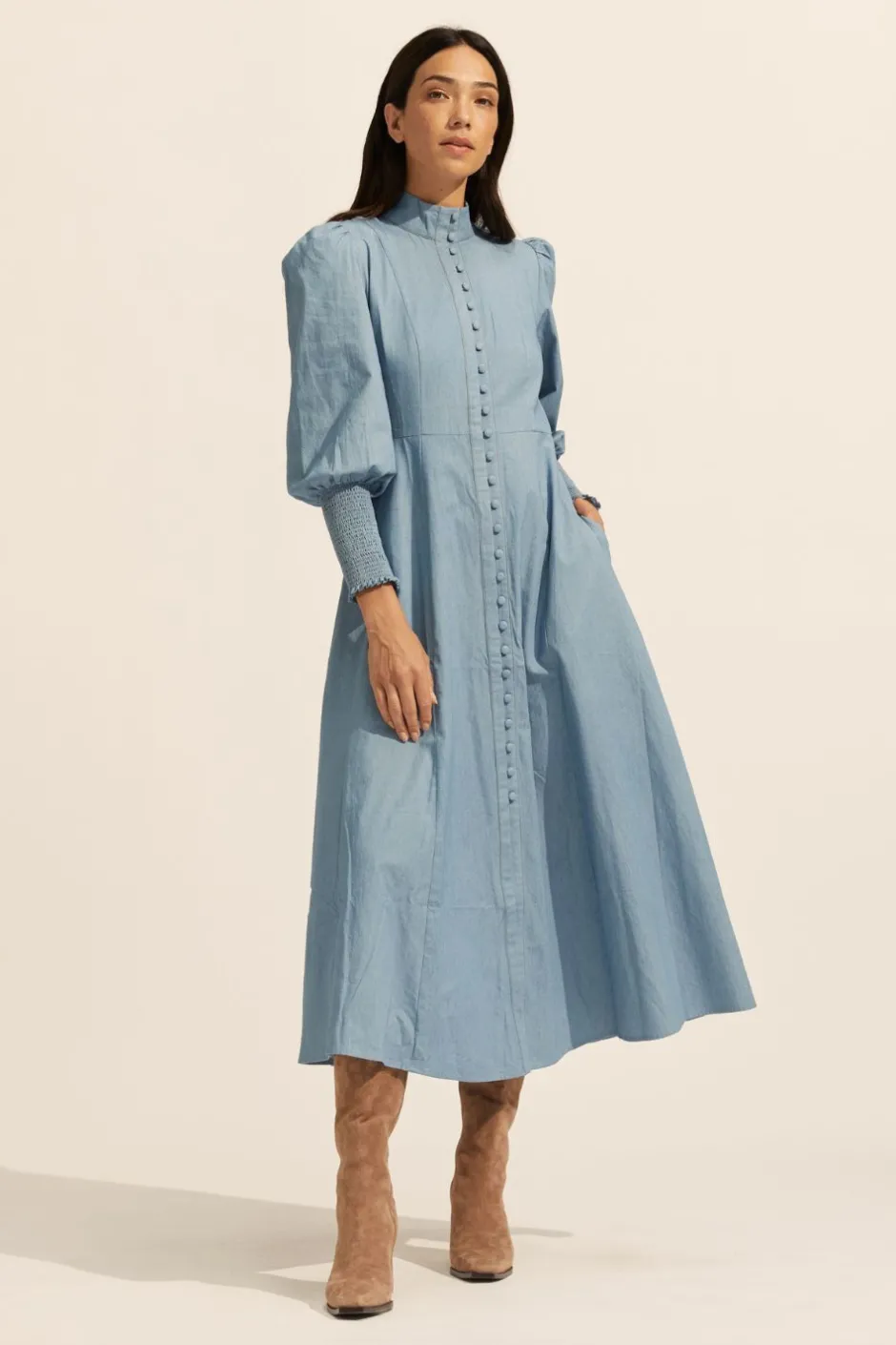 zoe kratzmann Dresses|Crave Dress-Chambray