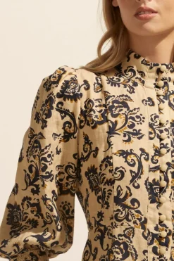zoe kratzmann Dresses|Crave Dress-Ochre Floral