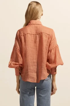 zoe kratzmann Tops|Dash Top-Apricot