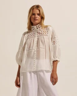 zoe kratzmann Tops|Dedicate Top-Porcelain