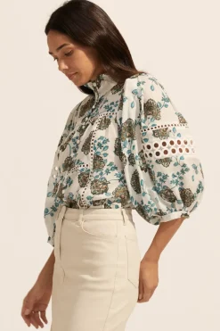 zoe kratzmann Tops|Dedicate Top-Sage Botanic