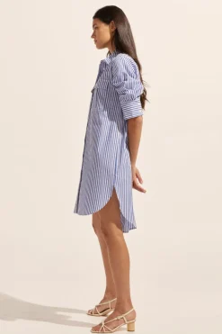 zoe kratzmann Dresses|Driver Dress-Cobalt Stripe