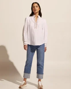zoe kratzmann Tops|Emerge Top-Porcelain
