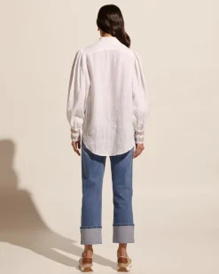 zoe kratzmann Tops|Emerge Top-Porcelain