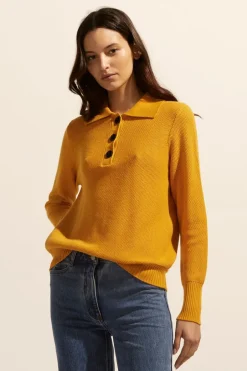 zoe kratzmann Knitwear|Engulf Knit-Ochre