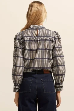 zoe kratzmann Tops|Faze Top-Ink/Porcelain Check