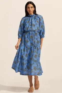zoe kratzmann Dresses|Field Dress-Azure Botanic