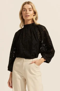 zoe kratzmann Tops|Fuse Top-Black