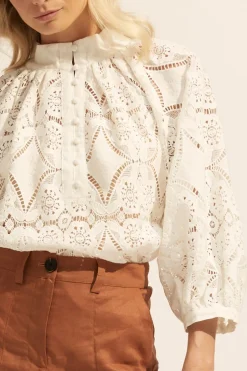 zoe kratzmann Tops|Fuse Top-Cream