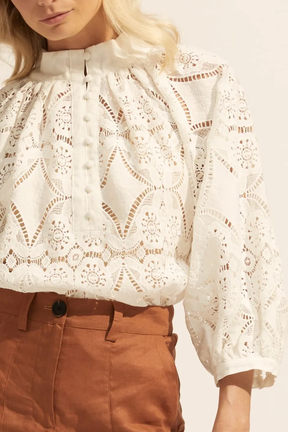zoe kratzmann Tops|Fuse Top-Cream