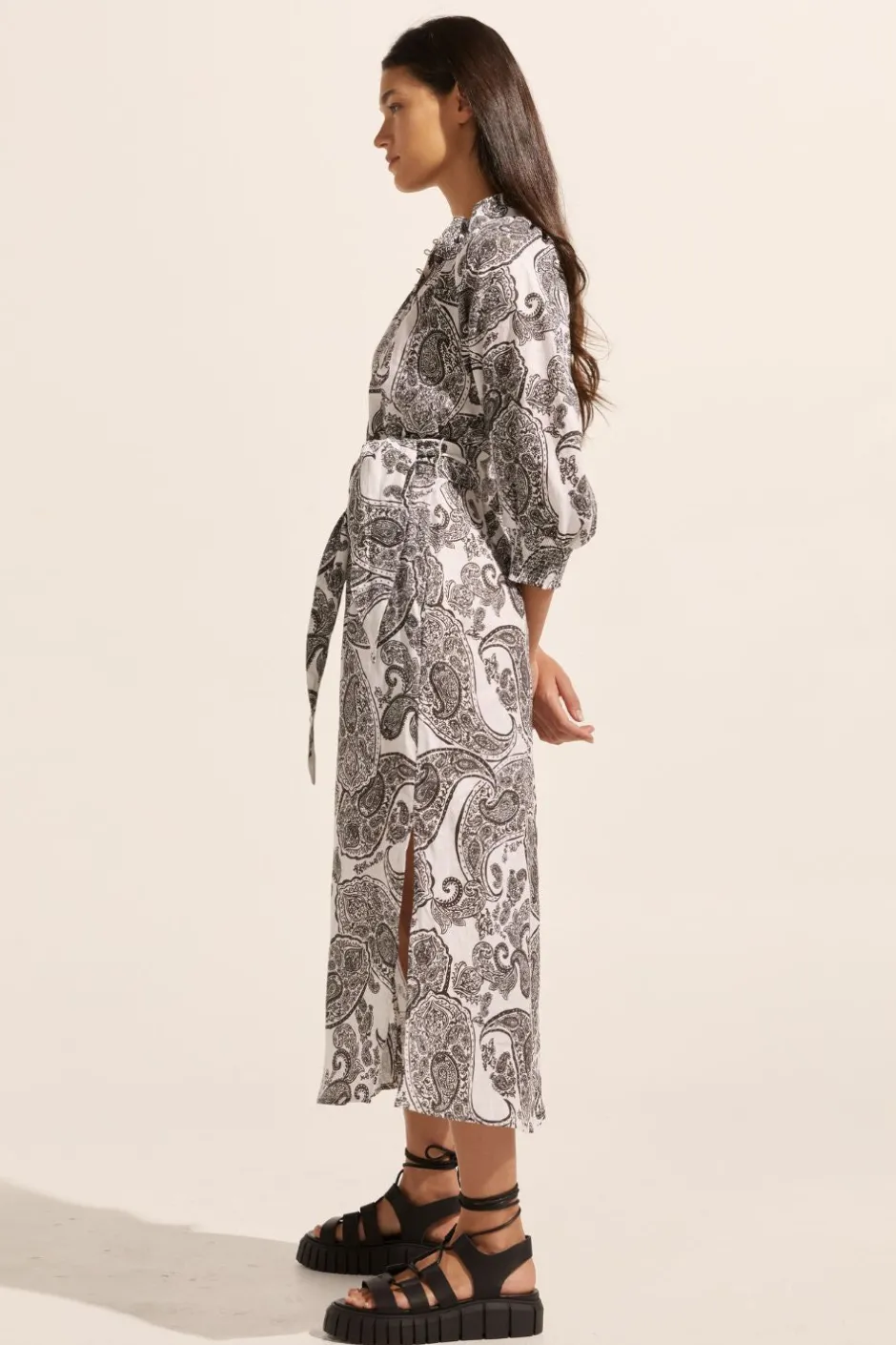 zoe kratzmann Dresses|Halcyon Dress-Black Paisley
