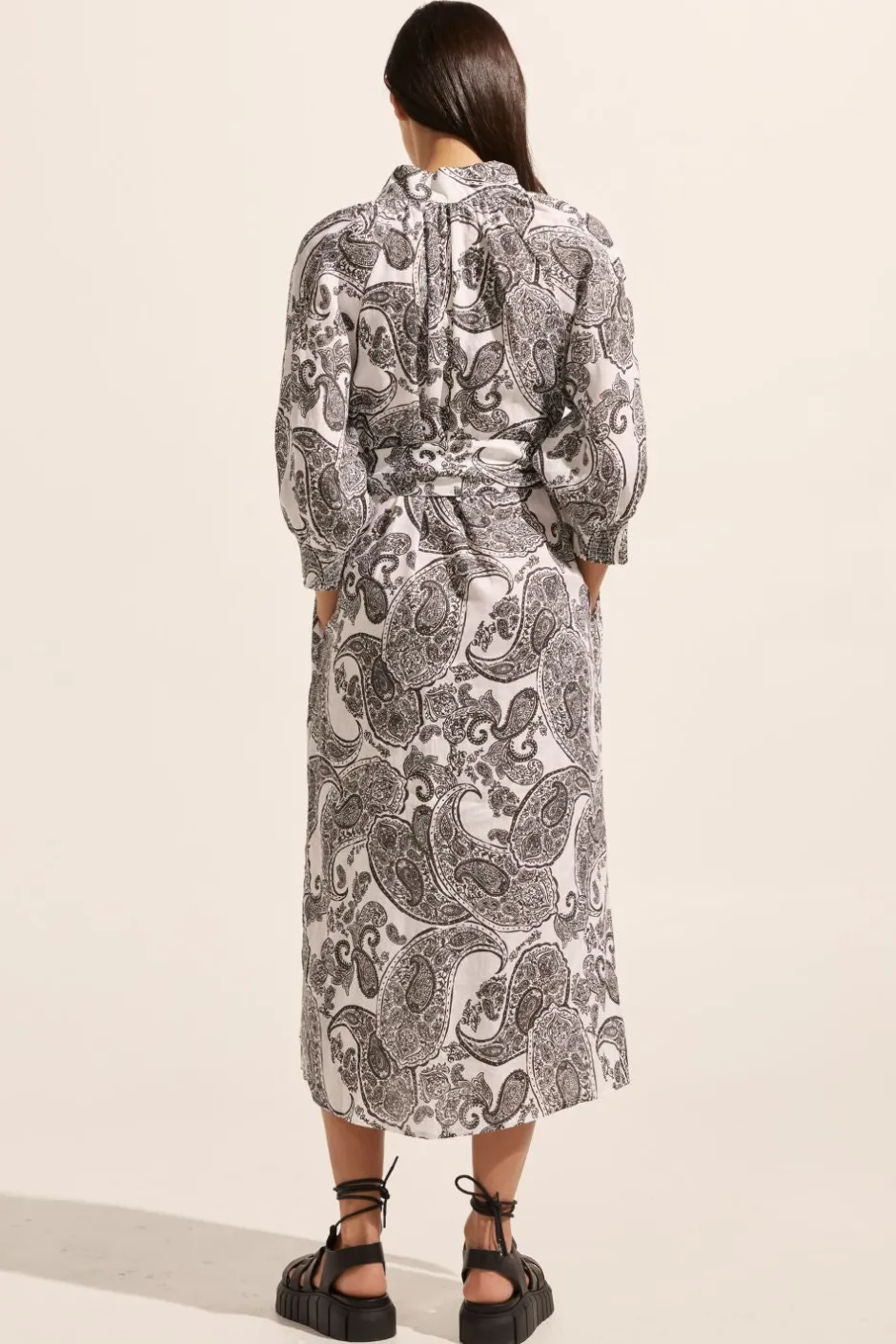zoe kratzmann Dresses|Halcyon Dress-Black Paisley
