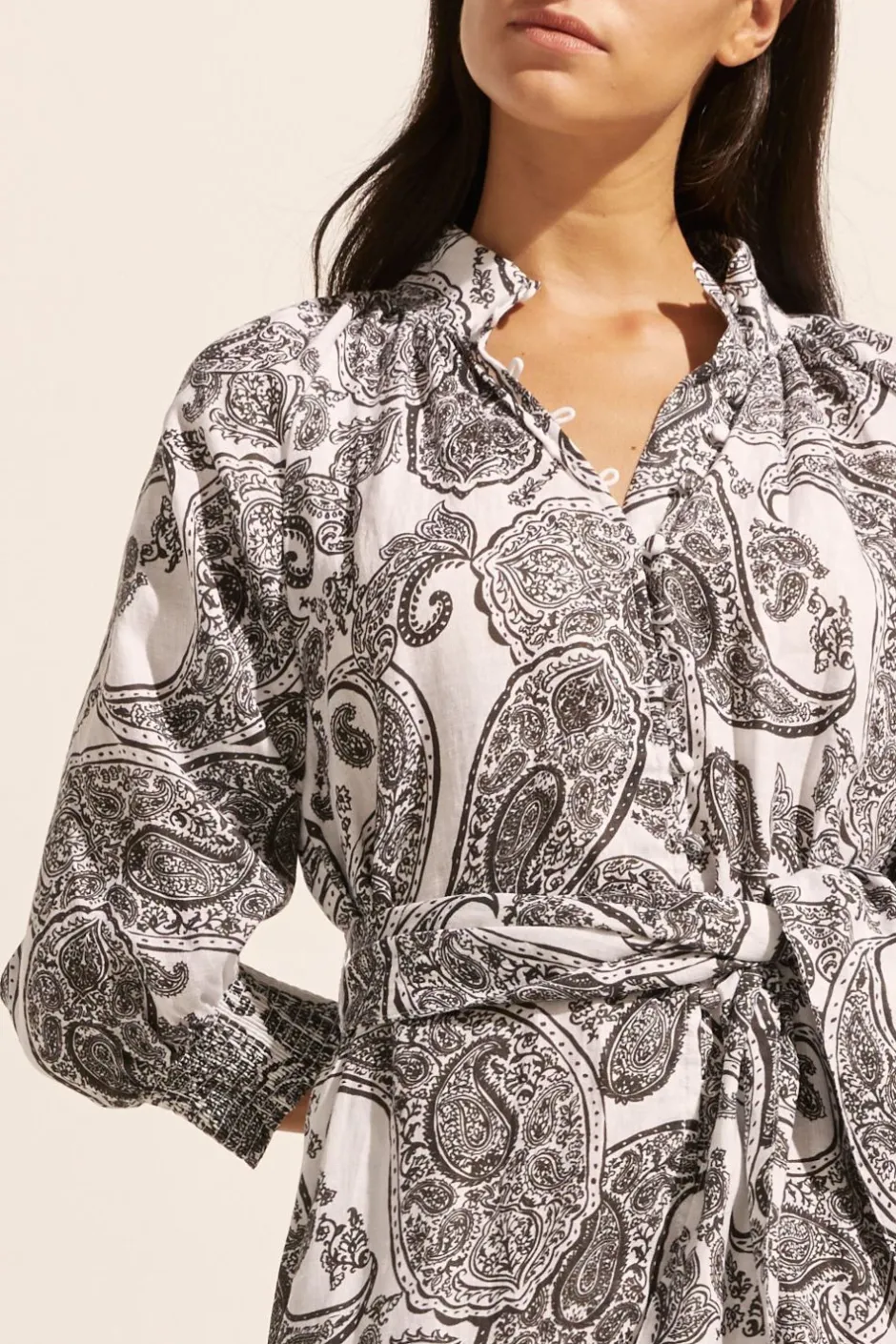 zoe kratzmann Dresses|Halcyon Dress-Black Paisley