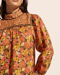 zoe kratzmann Tops|Horizen Top-Sunset Floral