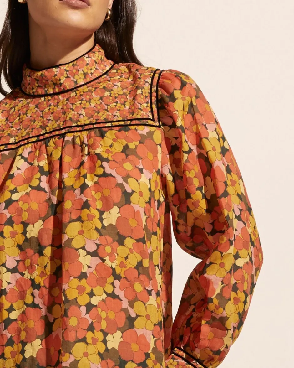 zoe kratzmann Tops|Horizen Top-Sunset Floral