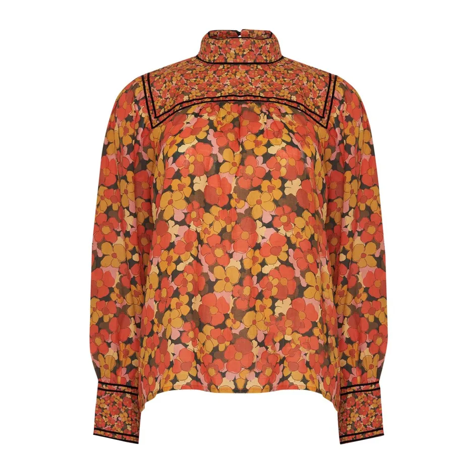 zoe kratzmann Tops|Horizen Top-Sunset Floral